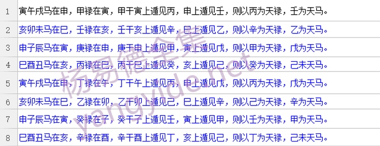 失传千年的八字天禄天马取法用法破解