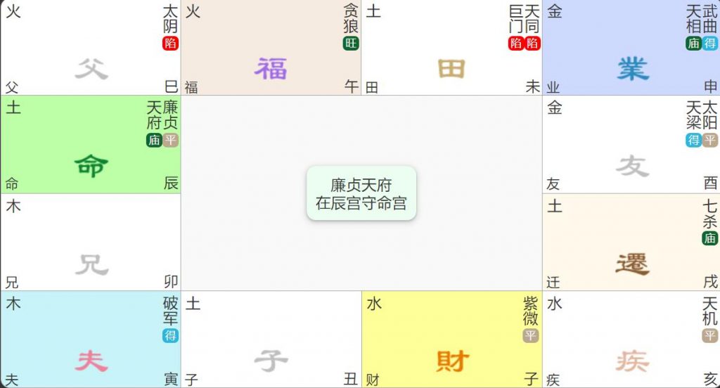 廉贞天府辰戌坐命：权库相融的矛盾与突破